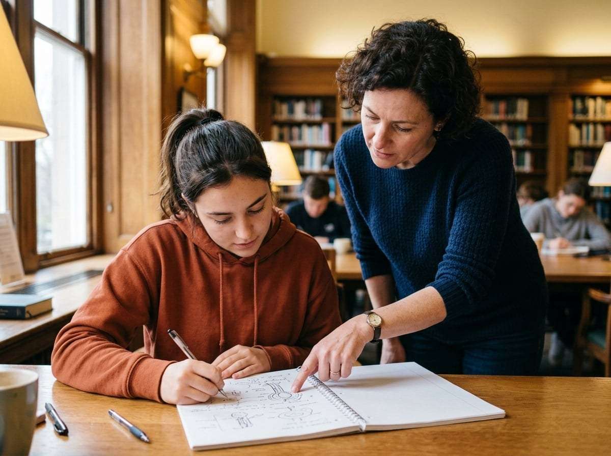 Metodo Coach che guida uno studente durante il coaching del Master SLAMP correggendo gli appunti